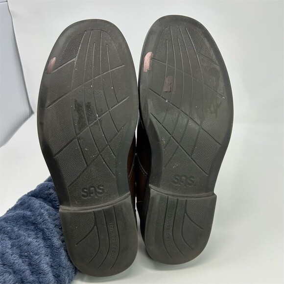 SAS Diplomat Men\'s Brown Slip-On Loafers Apron Toe Comfort Dress Shoes Size 10.5